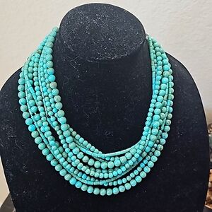Teal necklace